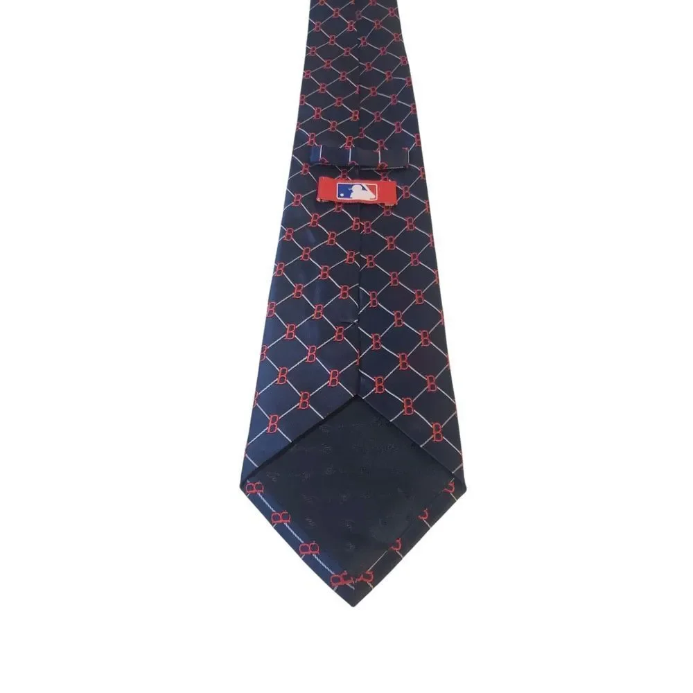 MLB Boston Red Sox Neck Tie Mens Official Blue Red White 'B' Logo Baseball Sport